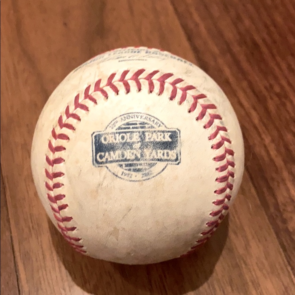 Game used ball for the Baltimore Orioles